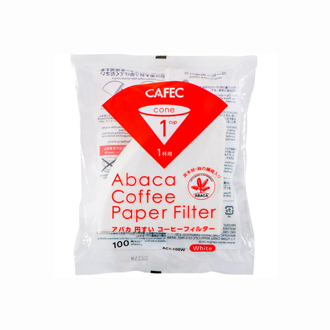 Cafec Abaca Paper Filters White 1 cup 100pcs