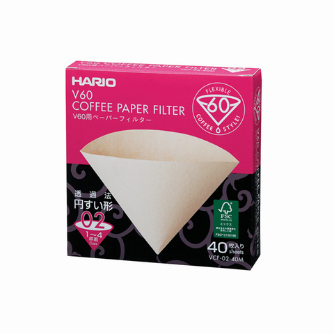 Hario V60 Paper Filter 02 100 Sheets Brown